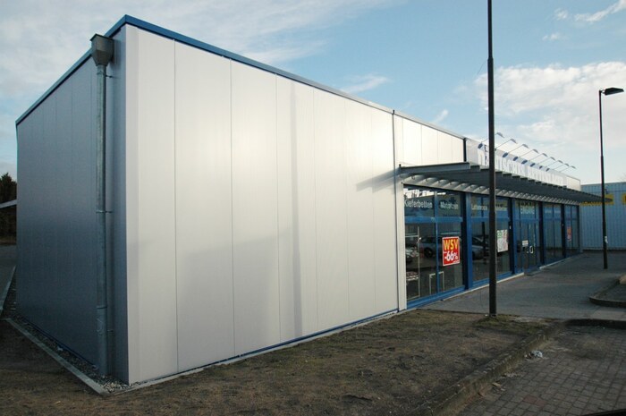 Erweiterung der Lagerfl&auml;che f&uuml;r Jysk durch Circle Hallensysteme