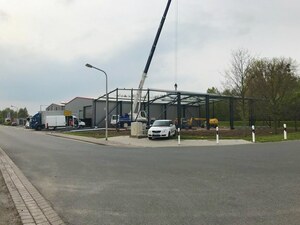 Erweiterung der Lagerfl&auml;che f&uuml;r Grillarena durch Circle Hallensysteme